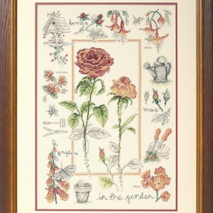 Anchor Counted Cross Stitch Kit - In the Garden - Sampler