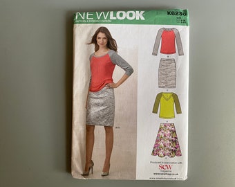 New Look Sewing Pattern K6230 - Tops and Skirts - 7 Sizes (See Pattern) - New Uncut