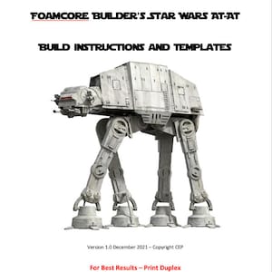 Instrukcje i szablony do budowy AT-AT firmy Foamcore Builder's Star Wars DIY