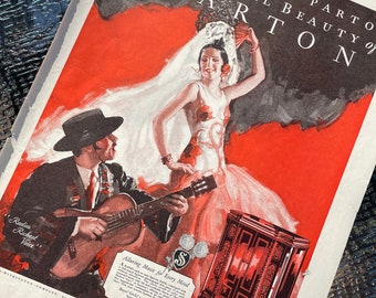 Vintage Radio Advertisement | SPARTON ENSEMBLE | 1930s | Vintage Music Ad | Gift Ideas | Home Decor | Music Decor | Retro Ads