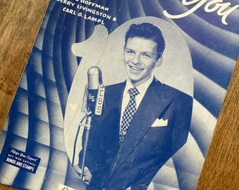 Vintage Sheet Music | FRANK SINATRA | Close To You | 1940s | Gift Ideas | Vintage Home Decor | Old Hollywood | Vintage Sheet Music