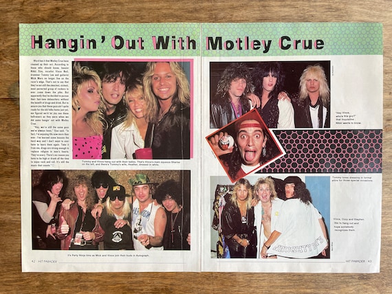 1986年 明星ALLSTAR DIARYNOTE MOTLEY CRUE | Hit Parader Magazine | 1980s Music | Tommy Lee