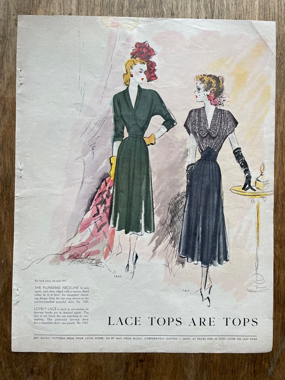 Vintage Fashion Illustration | 1950s Fashion Ads | 1950s