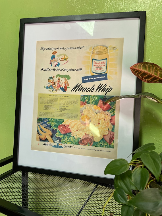 Vintage Food Advertisement | MIRACLE WHIP | Vintage Kraft Ad