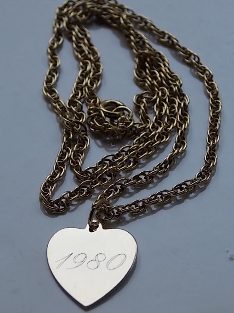 Vintage Gold-tone CACO 120 12K Gold filled Chain With Heart