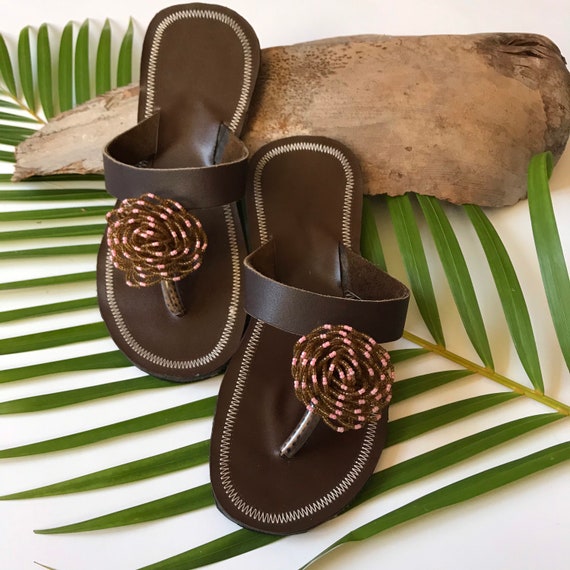 Brown Sandals with Beaded Design Bass Women main image 2