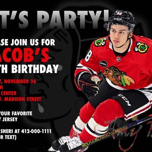 Connor Bedard - Invito dei Chicago Blackhawks - Stampabile/personalizzabile