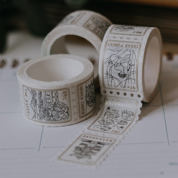 Washi Tape Timbre Anime Minimaliste