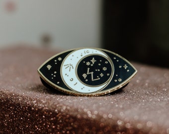 Enamel space eye pin