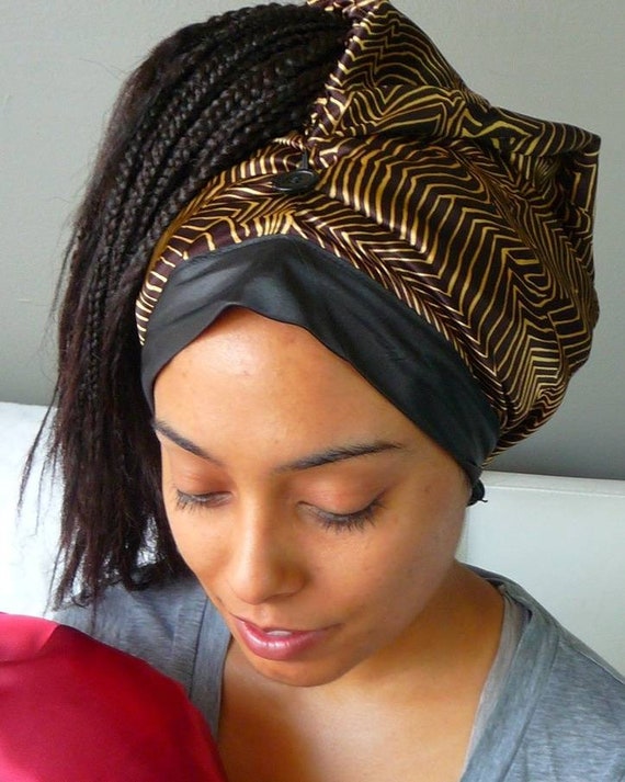Gentlemane Tribal Braids Locs Satin Bonnet Durag Sock With Satin Band And Drawstring With Locking Clamp