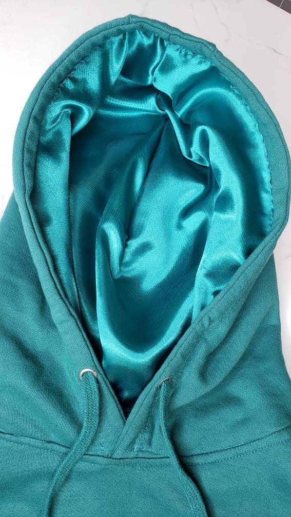 hoodie with satin lined hood