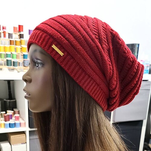 Rene Slouch Beanie 12 Inch Satin Lined 