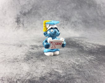 1984 Graduation Smurf #1 Grad by Peyo Collectible Figure RARE