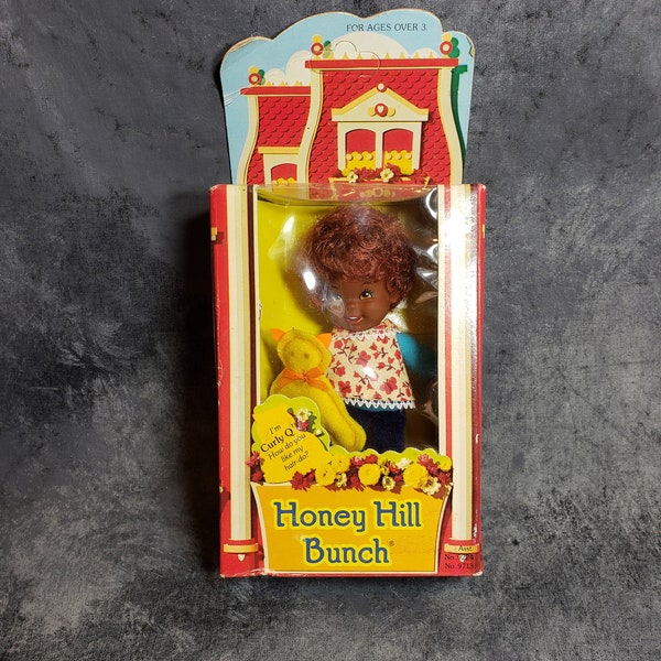 1975 Mattel Honey Hill Bunch Doll - Curly Q - New In Box