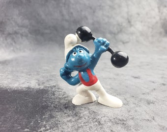 1972 Smurf with Barbells by Peyo Collectible Figure