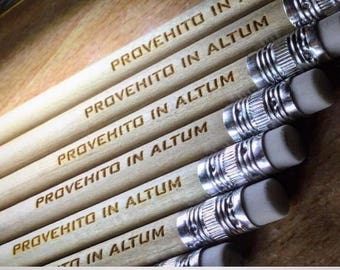Provehito In Altum pencil // craft pencil // customized // personalized stationery //stocking filler // music addicts //latin quotes // eco