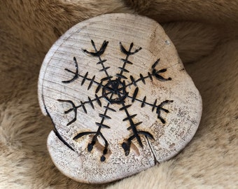Driftwood Aegishjalmur amulet | Aegishjalmr |The Helm of Awe and Terror | viking | norse mythology |