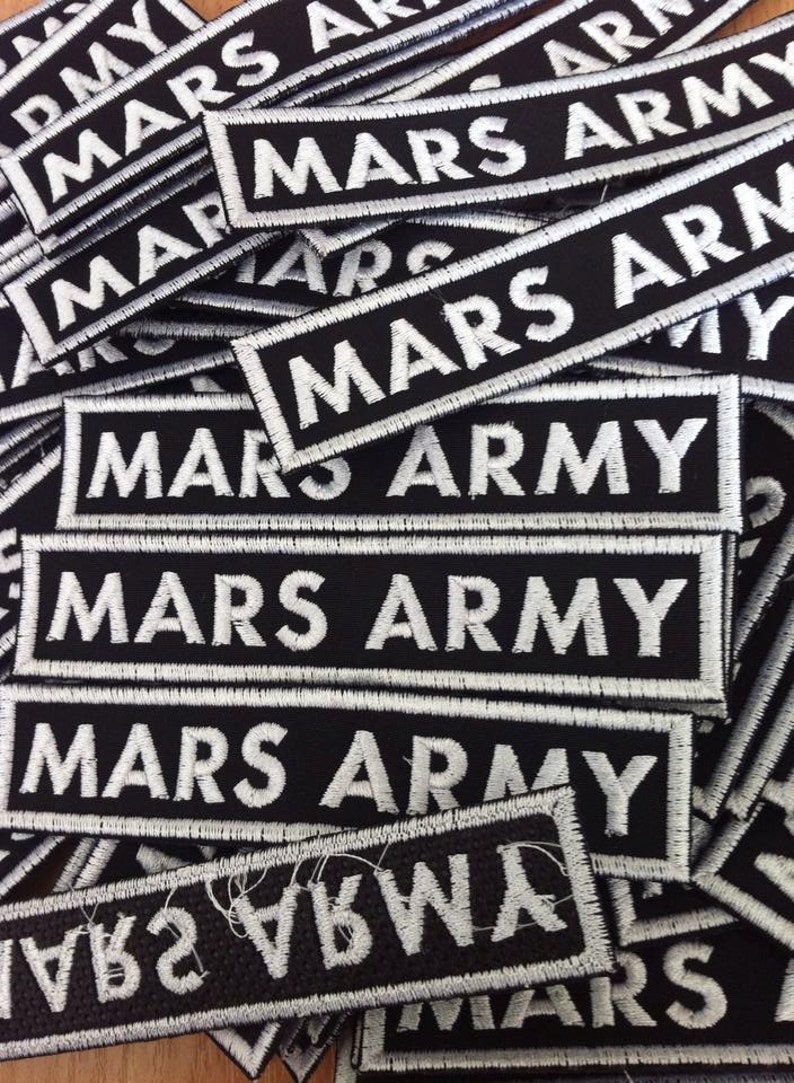 MARS ARMY PATCH 10x2 Cm Etsy