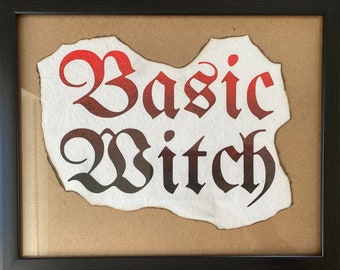 Basic Witch hand pulled print | one of a kind | home decor