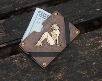 Retro Pinup Girl Minimalist Wallet DIGITAL VECTOR DOWNLOAD