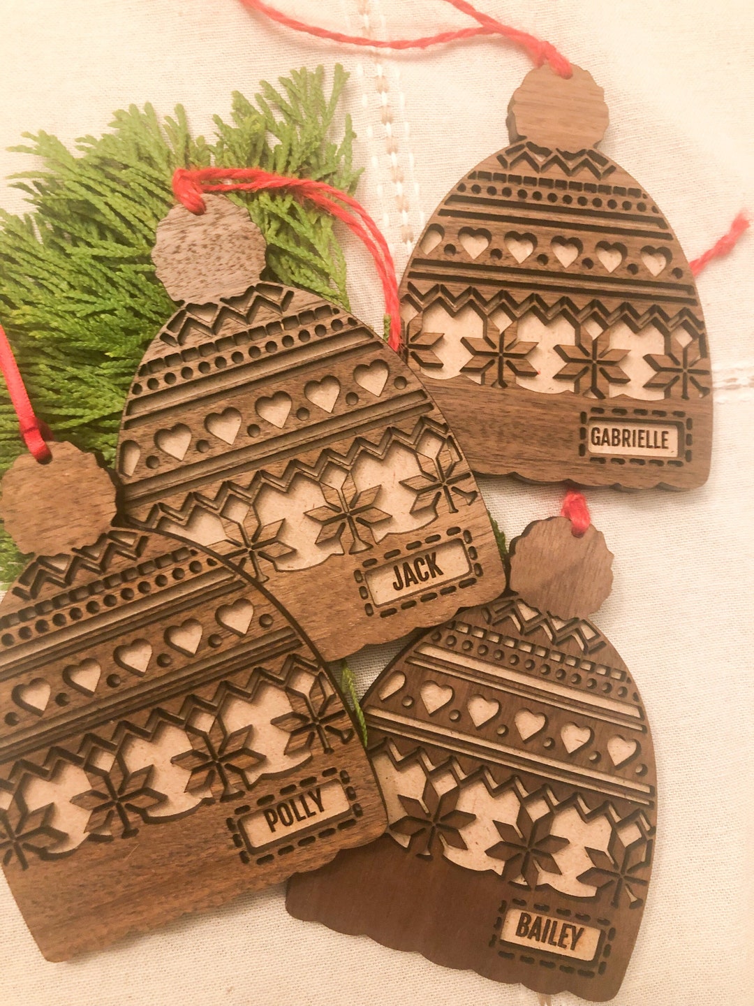 Wooden Toboggan Christmas Tree Ornament Personalized With Your Name or 2022 Etsy