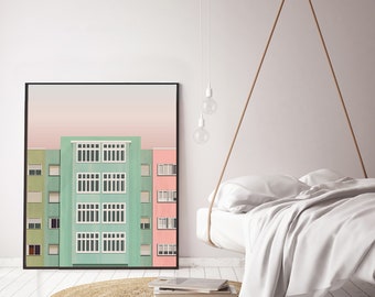 URBAN CANDY architectural print, large format Artwork - minimalist wall art, urban art - Limited Edition