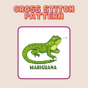Mariguana Cross Stitch Pattern