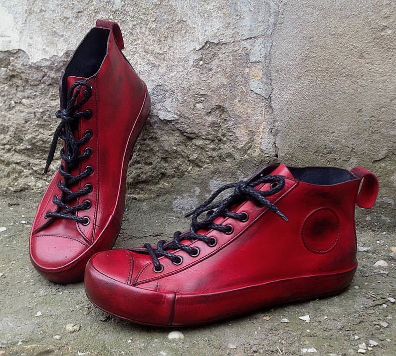 handmade leather sneakers