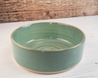 Stoneware Pet Bowl - Sea Mist Green Dog Bowl - Water Bowl - Food Bowl