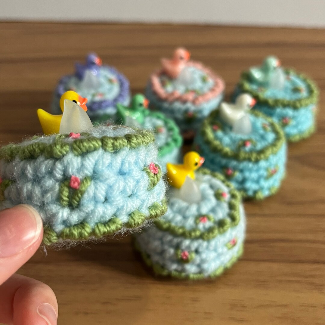 Ducky Candle Cakes Adorable Small Plush Duck Cake Froggy Inspired Keychain Plushie Kawaii Gift