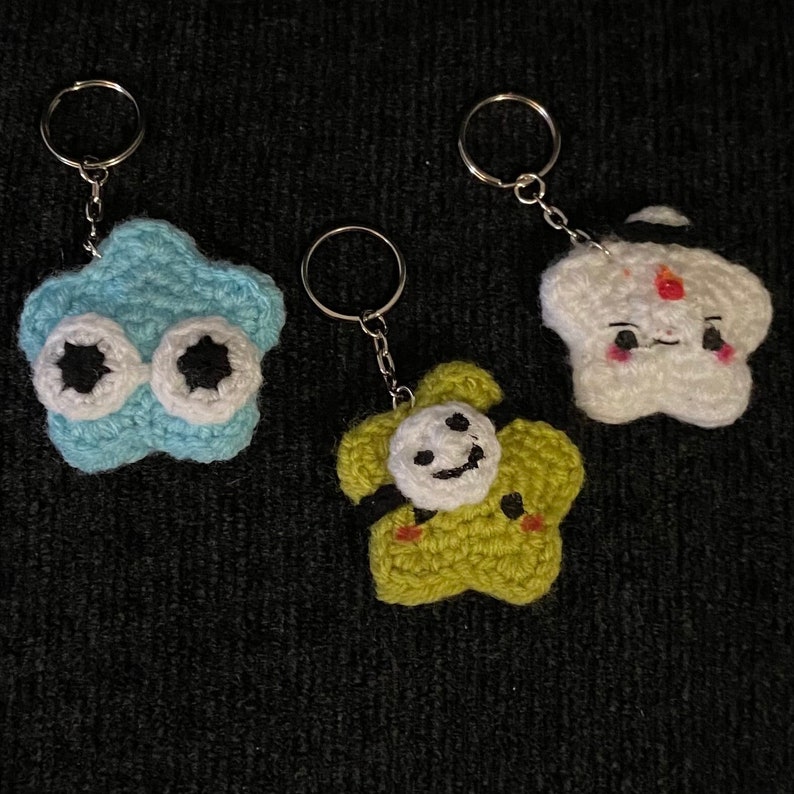 MCYT Inspired Star Keychains - Dream GeorgeNotFound Sapnap Minecraft Merch Plush TommyInnit Ranboo Plushie Gift 