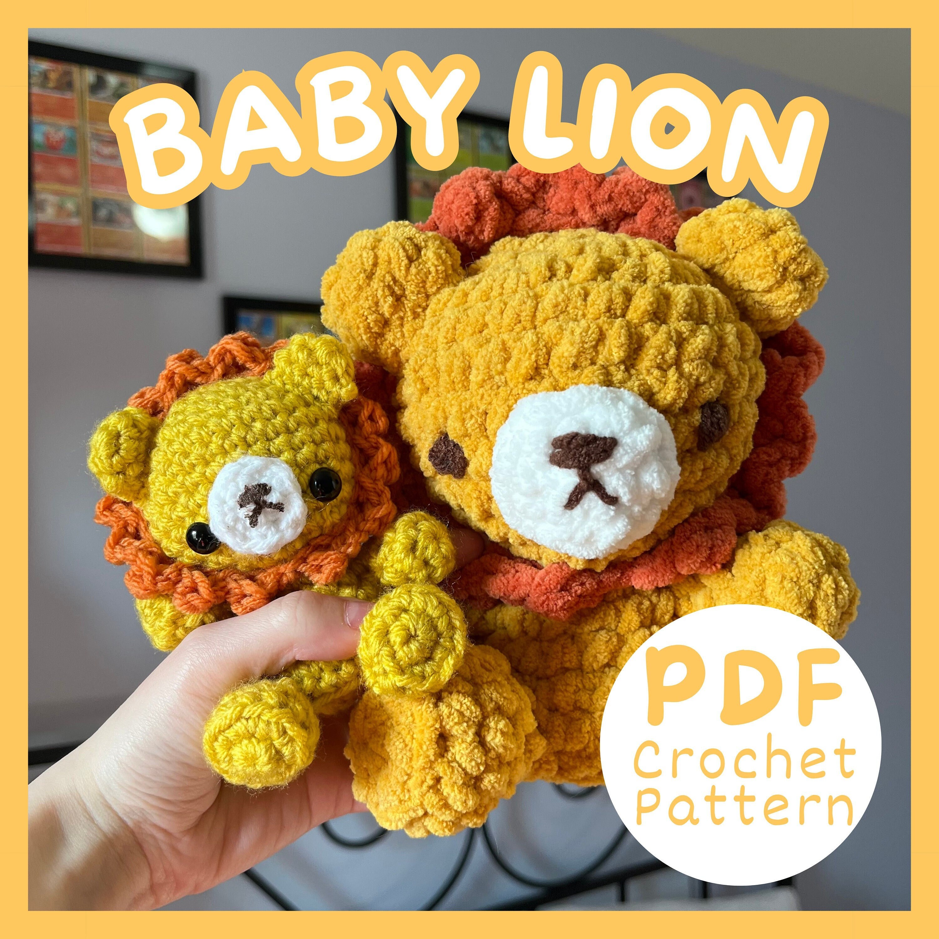 Baby Lion Crochet Pattern: Amigurumi Plush Toy (PDF Pattern) - Etsy