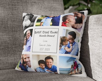 Personalisierter Geschenk für Papa Kissenbezug, Benutzerdefinierter Kissenbezug, personalisierter Fotokissenbezug, benutzerdefinierter Kissenbezug mit Familienbildern
