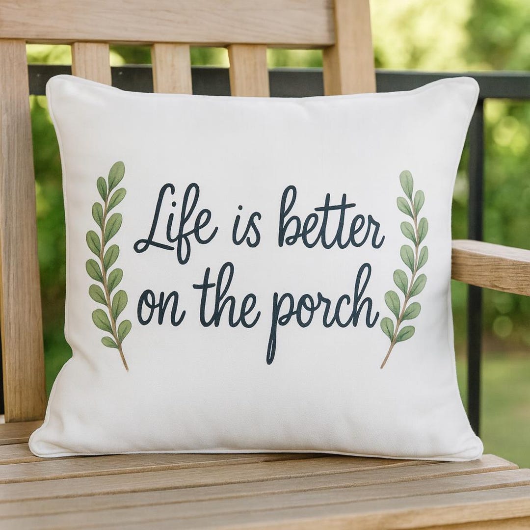 Life is Better on the Porch Pillow – Farmhouse Porch Décor | Rustic ...