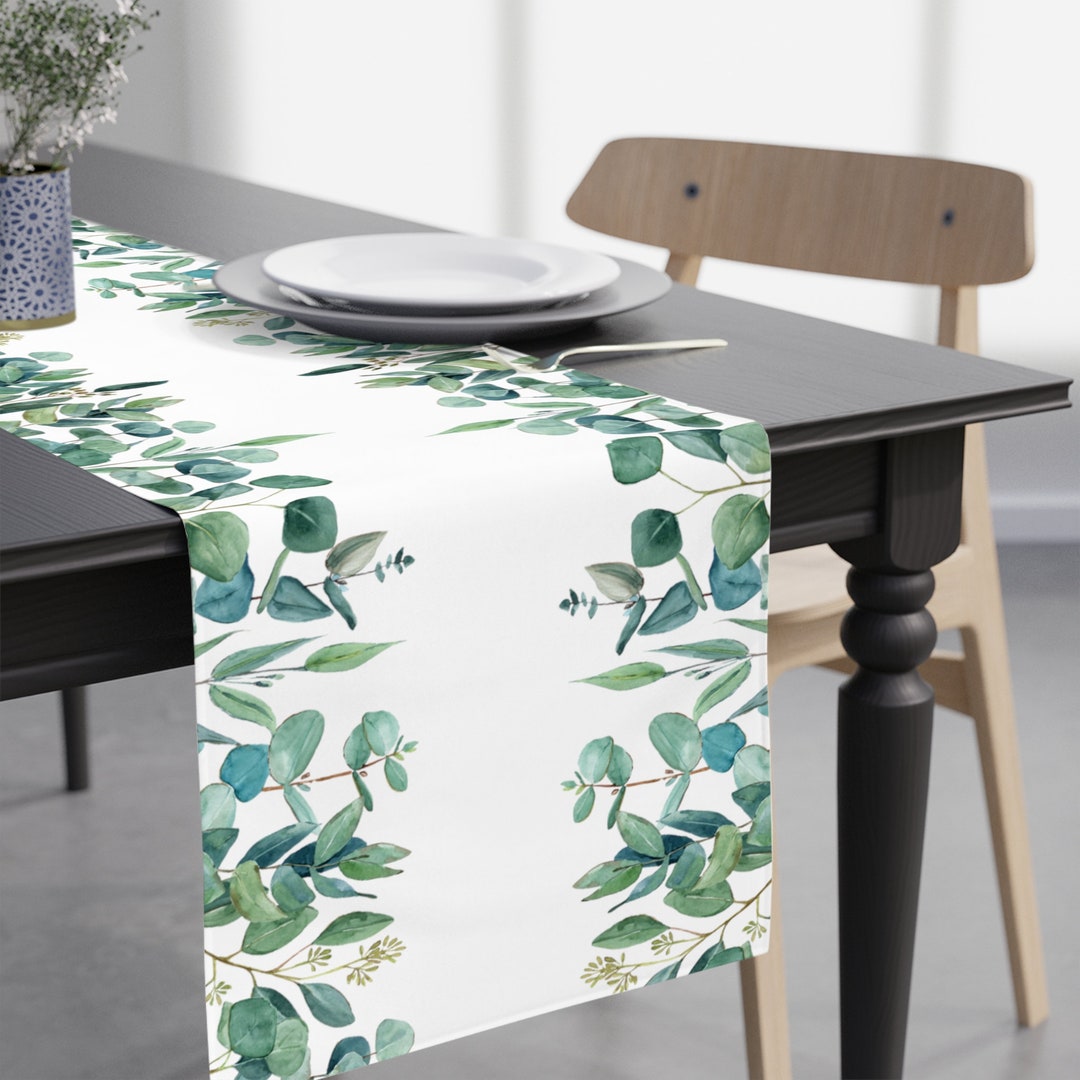Eucalyptus Table Runner Summer Table Runner Greenery Table Runner