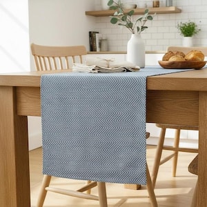 Chevron Table Runner / Placemats (Set of 4)  Soft Chenille Cloth Furniture Top Cover Dresser Scarf Dining / Coffee Table Runner Modern