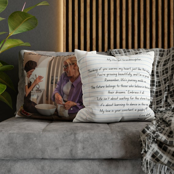 Personal Letter From Grandma or Grandpa to Grand Daughter or Grandson Pillow Gift Add Your Own Words and Precious Message to Grandkids Etsy UK