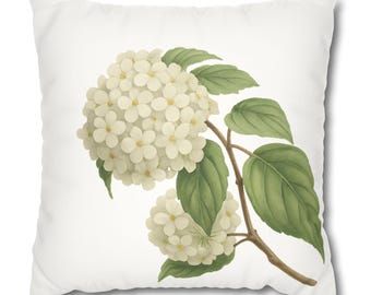 Hydrangea Floral Pillow Covers 18x18 16x16  Flower Throw Pillow Cover Cottage Core Aesthetic Farmhouse Decorative Square Cushion