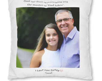 Personalisierter Geschenk für Papa Kissenbezug, Benutzerdefinierter Kissenbezug, personalisierter Fotokissenbezug, benutzerdefinierter Kissenbezug mit Familienbildern