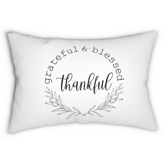 Almohada de agradecimiento, gratitud, bendición, gratitud, cojín