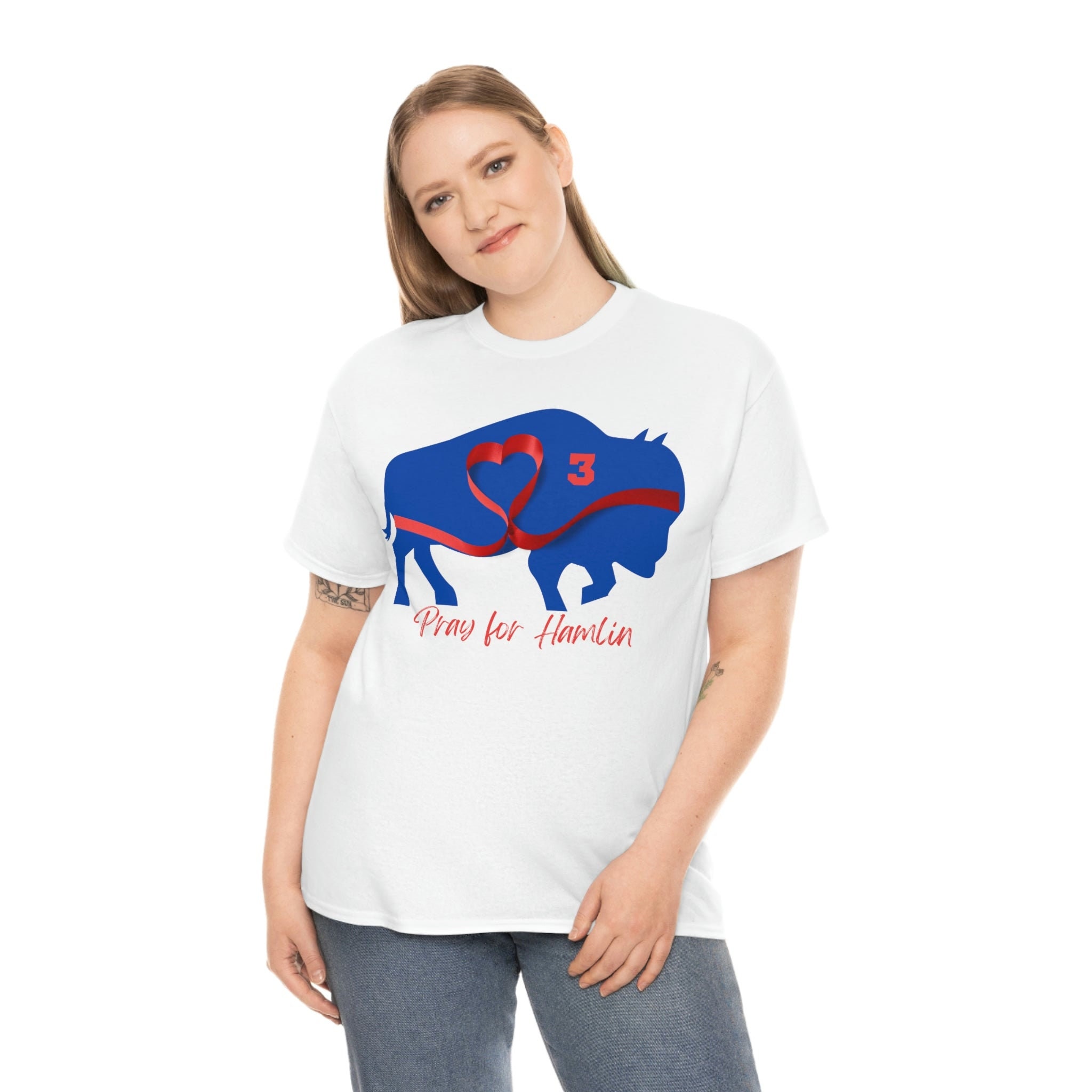 Pray for Hamlin 3 Buffalo Heart Tee