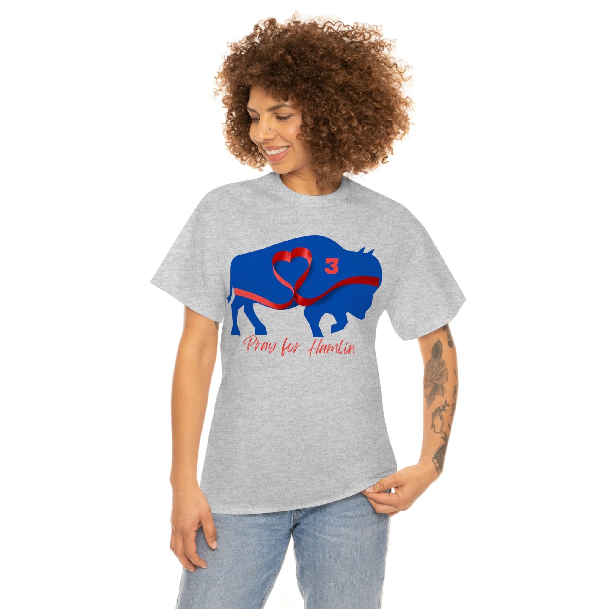 Pray for Hamlin 3 Buffalo Heart Tee