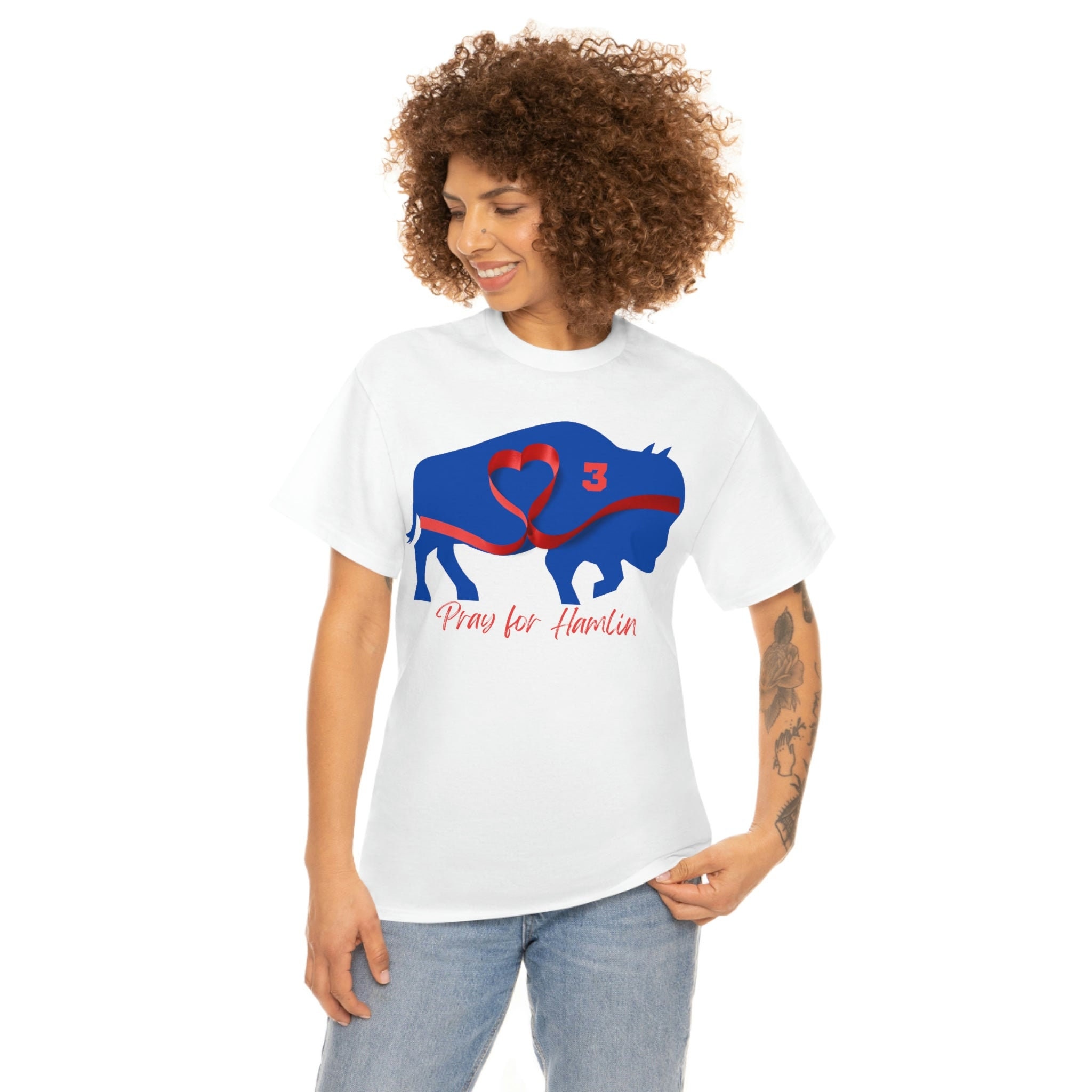 Pray for Hamlin 3 Buffalo Heart Tee