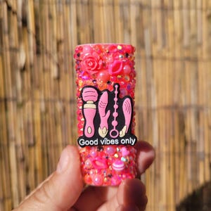 case for classic BIC lighters/ Bling, bedazzled lighter Cover/ lighter sleeve/ Good vibes only