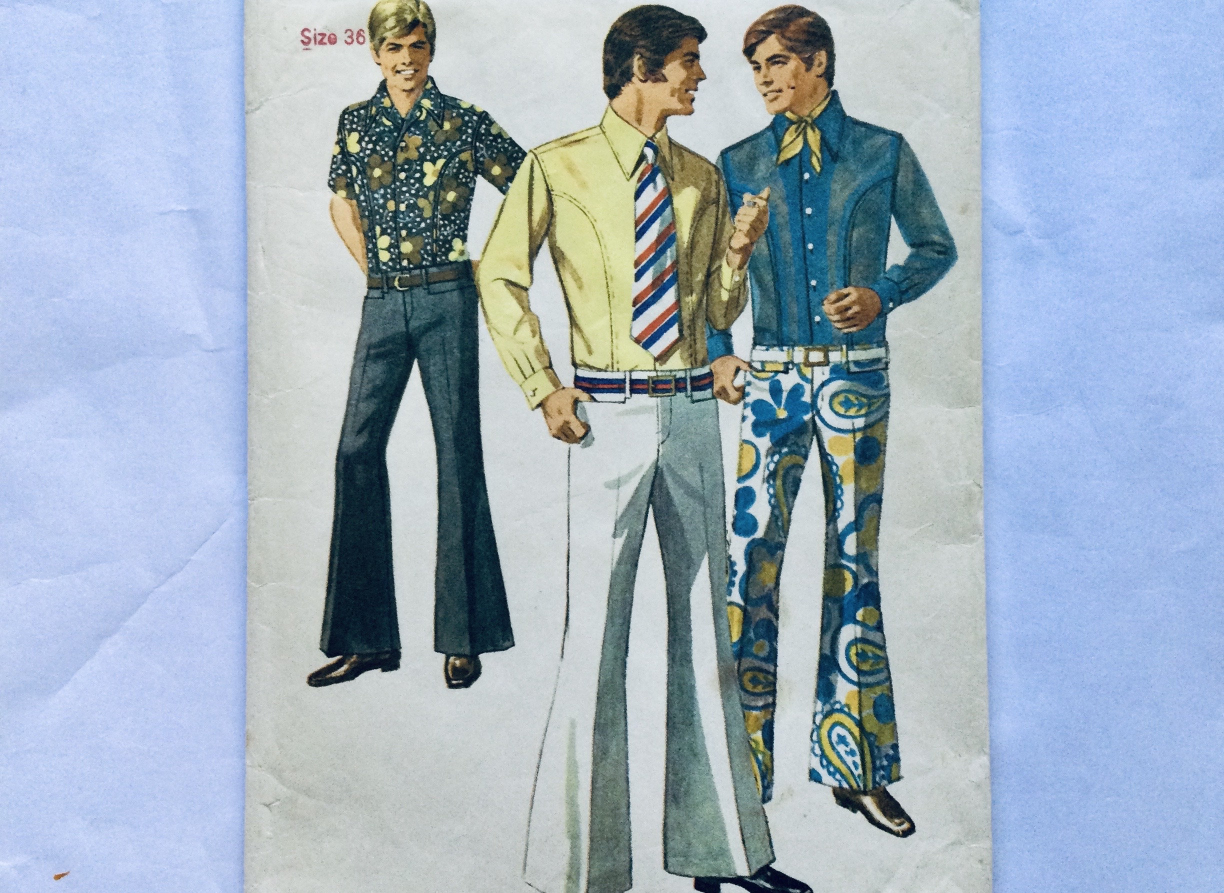 Flares Mens Hire 1970s Costume Pants