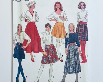 Simplicity 8018 Vintage 1992 Misses' set of skirts to fit 10 to 14 factory folded