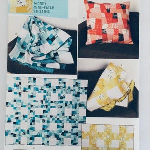 Simplicity 1390 Sewing Pattern for Wonky nine-patch quilting factory folded