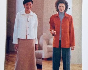 Butterick 6339 簡単ソーイングパターン 1999年製 レディース/小柄サイズ向け裏地付きジャケット、スカート、パンツ サイズ14のみ対応