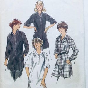 Style 1865 vintage 1977 Pattern Misses&#39; Set of shirts size 14 bust 92cm cut