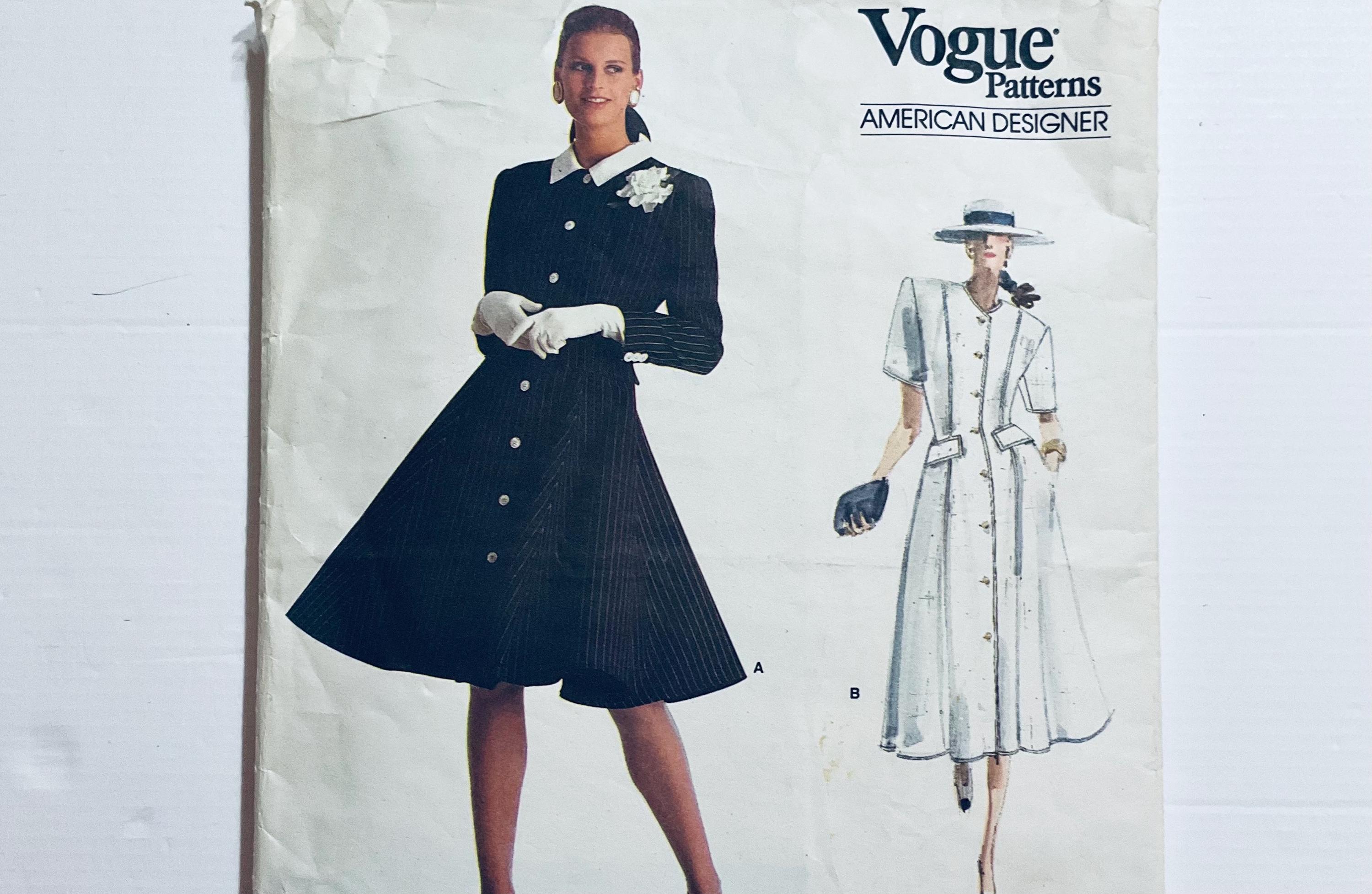 Patron De Couture Vogue Vintage 1974 - Robe B36 Par Oscar De La Renta - Neuf